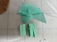 Mint green lycra mesh and sequin lyrical dress with diamanté age 12-13