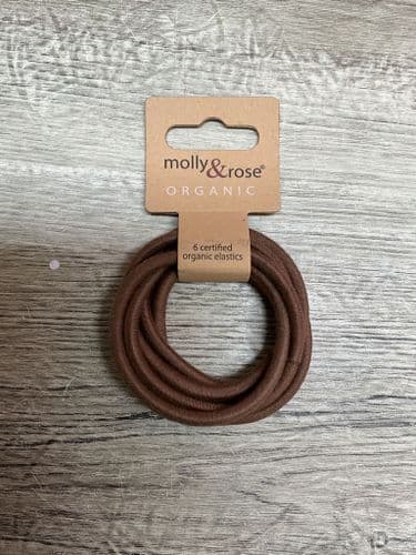 Molly & Rose organic cotton elastics. Brunette