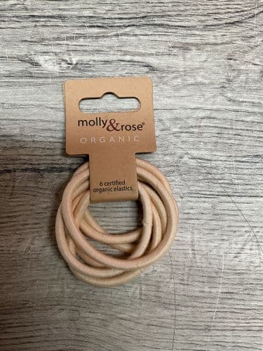Molly & Rose organic cotton hair elastics. Blonde