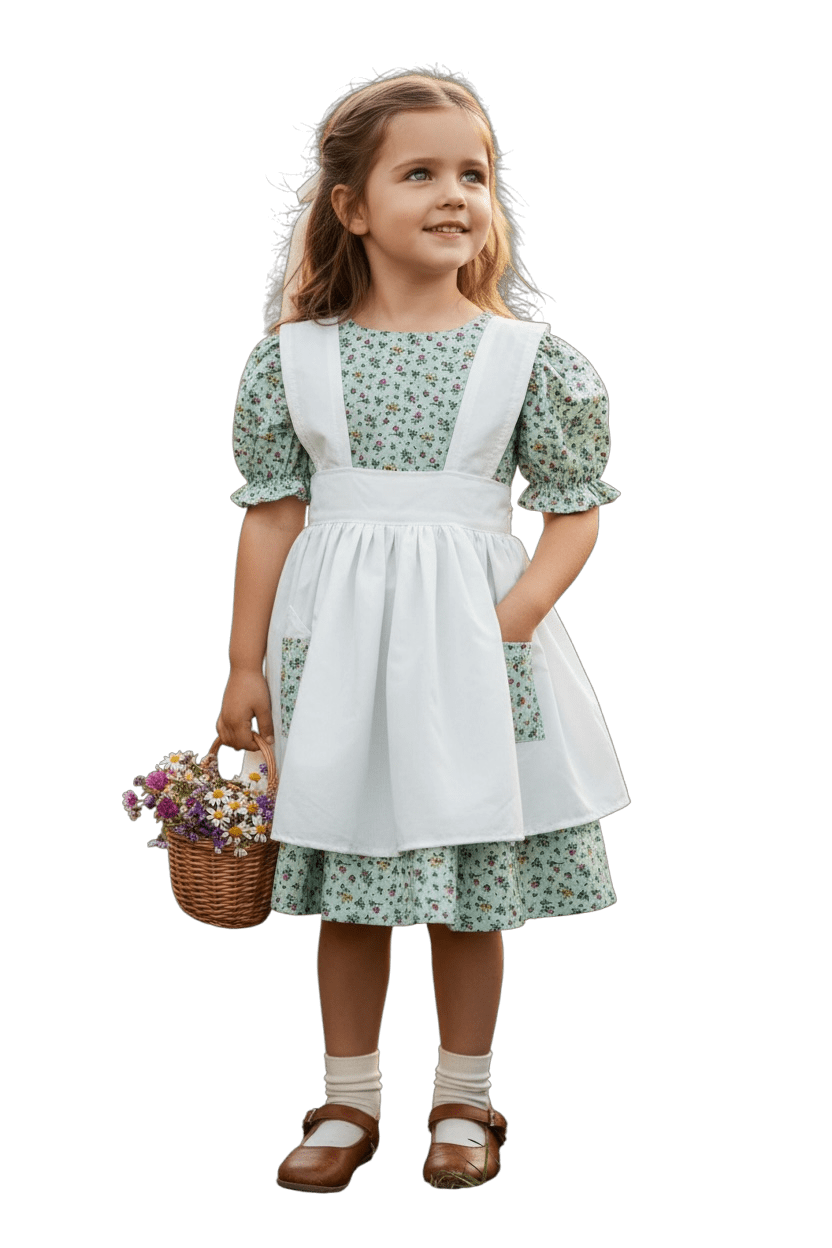 Orphan Annie dress apron and bloomers