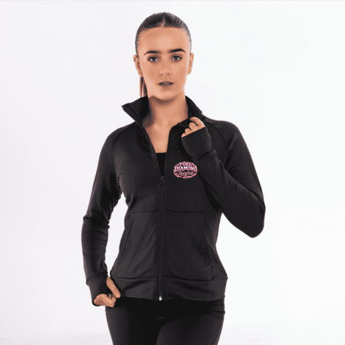Pink Diamonds  Full Zip Jacket with Pockets