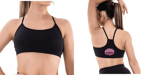 Pink Diamonds Silky Dance Cami Crop Bra Top