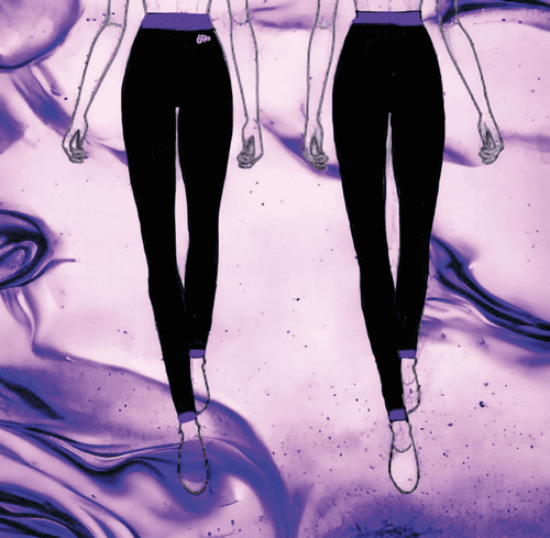 Purple Gecko 2 colour leggings