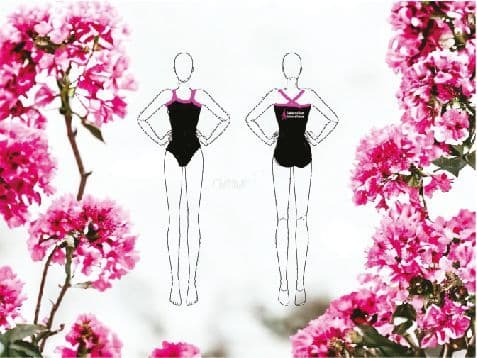 Rebecca Dear School of Dance 2 tone strappy leotard