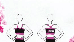 Rebecca Dear School of Dance strappy crop Top with contrast trim