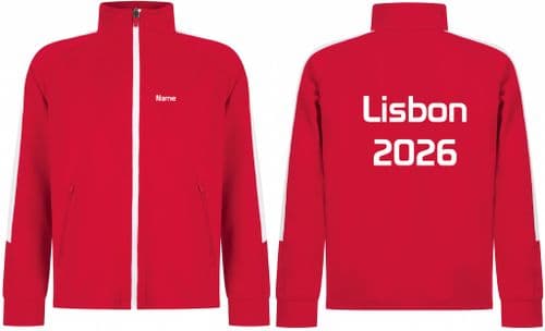 Red & White LV871(3B) TRACKSUIT TOP