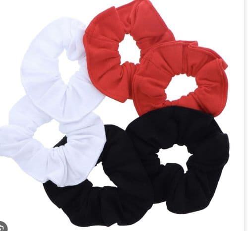 Red , white or black scrunchie