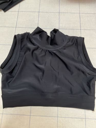 RTG High Neck Crop. Black. UK 8