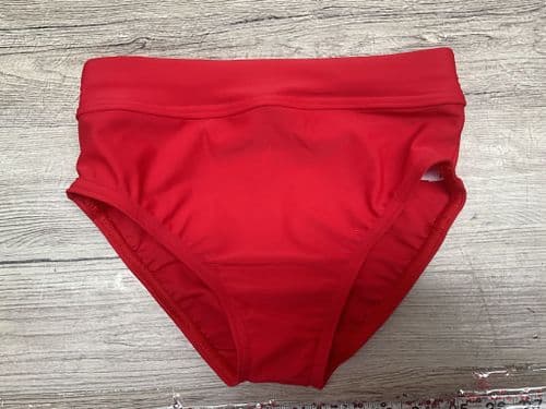 RTG red knicks, Matt lycra. Funki fabrics. Age 7-8 .