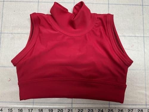 RTG sleeveless crop age  5-6 rubino front lined