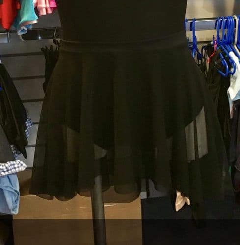 Short power mesh ballet skirt