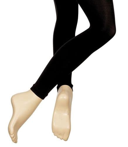 Silky footless tights