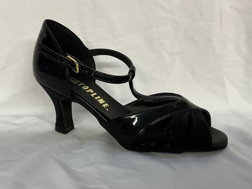 Topline Ruby. UK 3 1/2. Black/patent. 2 1/2” heel