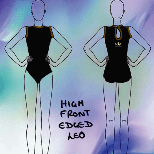 Upminster School of Dance 2 tone high front leotard