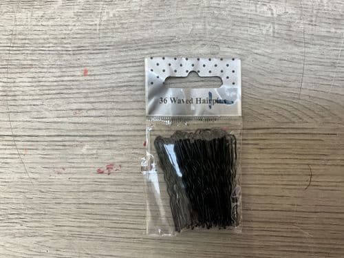 Waved hair / bun pins. Pack of 36 45mm long. Black
