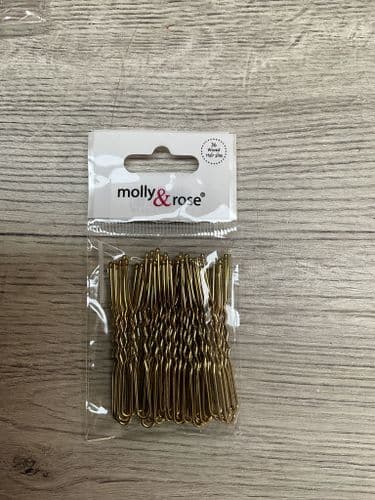 Waved hair/bun pins. Pack,of 36. 50mm. Blonde (l5667)