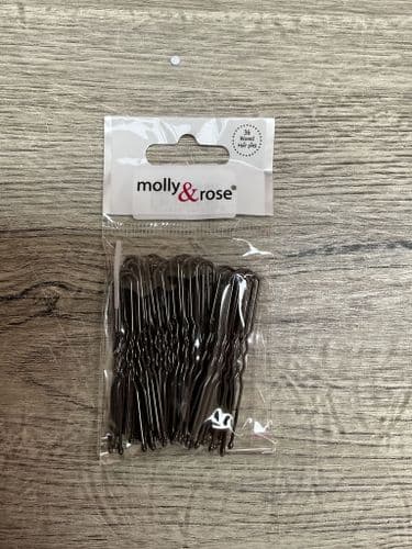 Waved hair/bun pins. Pack,of 36. 50mm. Brown (a5668)