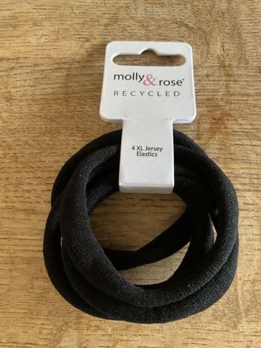XL black jersey elastics