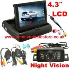 4.3 Inch WIRELESS REVERSING CAMERA KIT WITH POP UP MONITOR.