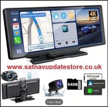 CarPlay & Android Auto 10.26 " stand alone 4K display inc Ft Dashcam