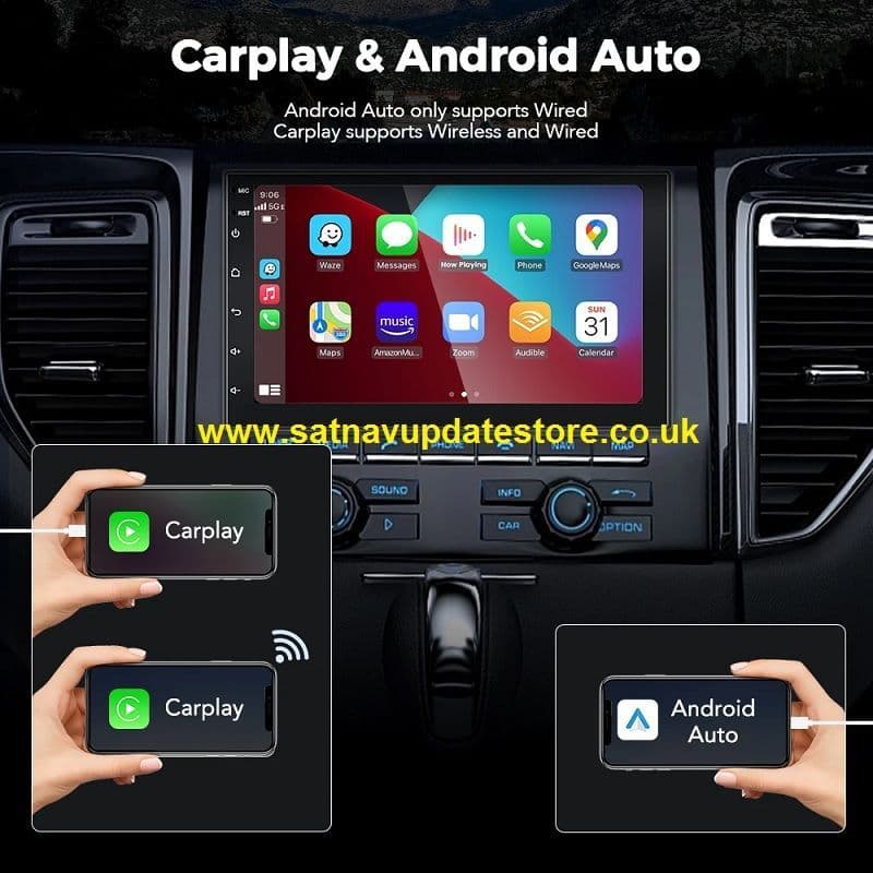 CarPlay/Android Auto - 7 Inch Double Din Multimedia Player - GPS ...
