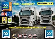 IGO TRUCK 2023/24 NAVIGATION MAP UPDATE UK & EUROPE For ANDROID GPS.