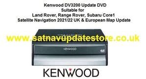 KENWOOD KNA-DV3200 2021/22, DVD UK & EUROPEAN NAVIGATION MAP UPDATES.