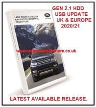 LAND ROVER DENSO InControl Touch USB GEN 2.1 HDD 2020/21 UK & EUROPEAN MAP UPDATE.