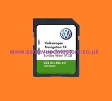 RNS 310 VOLKSWAGEN FX 2021 VW Skoda Seat UK & Europe Map Update SD Card.