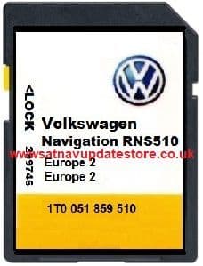 RNS510  SD CARD (& CD INSTALLER.)  SATELLITE NAVIGATION  UPDATE 2021