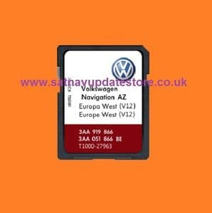 SKODA RNS 315 SD CARD V12 AZ WESTERN EUROPE 2020