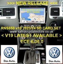 VW TOUAREG RNS850 NAVIGATION MAP UPDATE NEWEST 2023/24 V19 FULL UK & EUROPE SD CARD PACK.