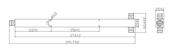 2 Way Reactive Power Splitter (340-3800MHz, 300W, N-Female, -161dBc)