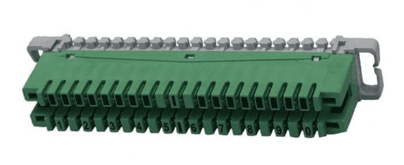 237A 10 pair Disconnect Strip (green/grey)