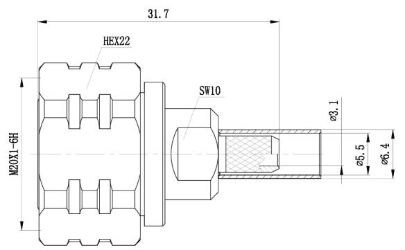 4.3/10 Crimp Plug RG58/LMR195