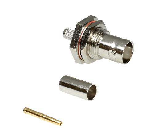 BNC Bulkhead Crimp Jack RG58 / LMR195.