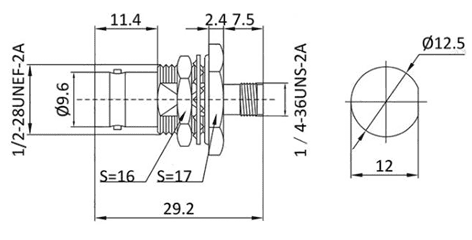 BNC Jack to SMA Jack Bulkhead Adaptor