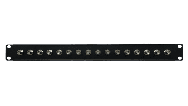 BNC Patch Panel 1U 16 port black Flat loaded HD-SDI 3GHz