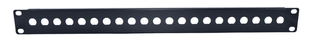 BNC Patch Panel 1U 21 Port Black Unloaded Flat folded design
