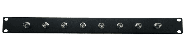BNC Patch Panel 1U 8 port black Flat loaded HD-SDI 3GHz