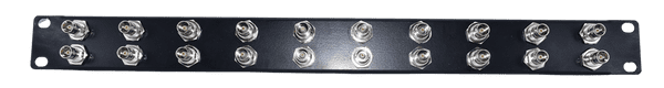 BNC Patch Panel 20 Port Black 1U (50-ohm Metal Connectors)