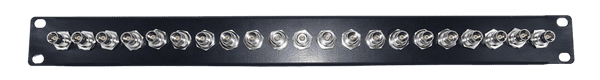 BNC Patch Panel 21 Port Black 1U (50ohm Metal Connectors)