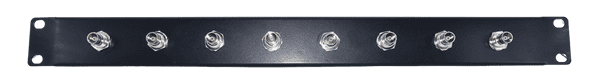 BNC Patch Panel 8 Port Black 1U (50ohm Metal Connectors)