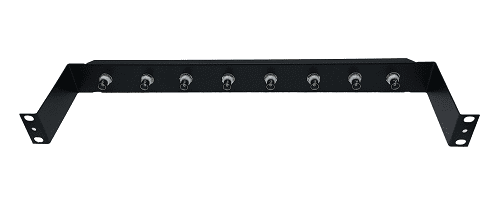 BNC Patch Panel 8 port recessed black 1U (75 ohm)