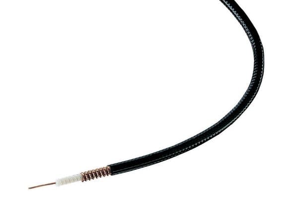 FSJ1-50A, HELIAX® Superflexible Low Density Foam Coaxial Cable,  corrugated copper, 1/4 in, black PE