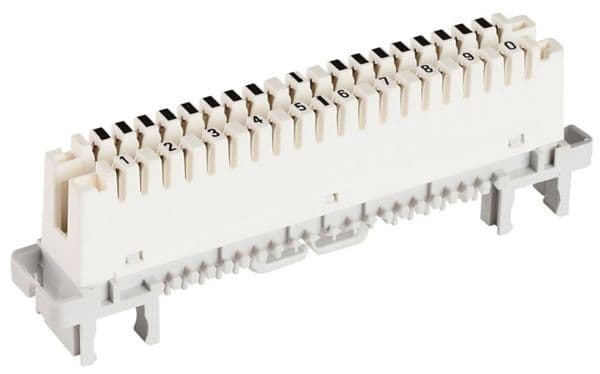LSA-PLUS® Series 2 Disconnection Module, 10-pair, PROFIL mounting 60891121-02 / 6089 1 121-02