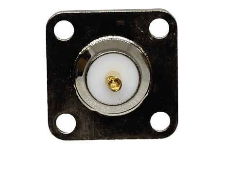 N Type 4 Hole Flange Panel Jack with solder bucket