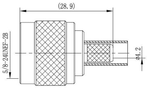 N Type Crimp Plug LMR240 (solder pin)
