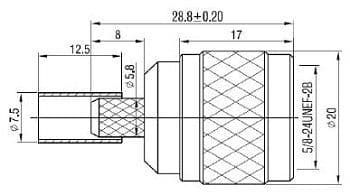 N Type Crimp Plug RG59