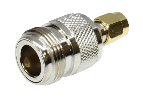 N Type Jack - SMA Plug (Gold)